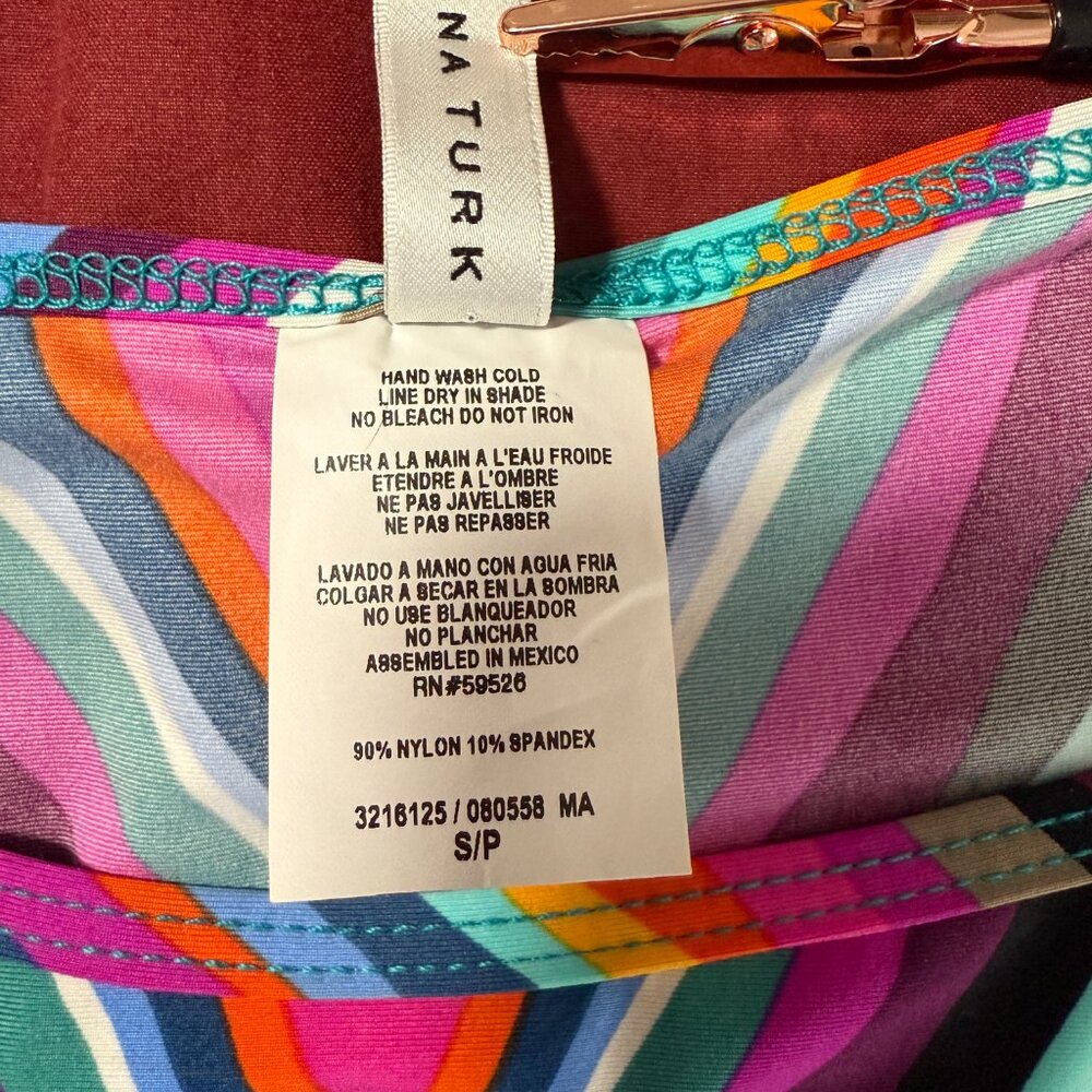 Trina Turk Louvre Striped Batwing Swing Tunic Coverup size Small (has stretch) - Picture 8 of 11